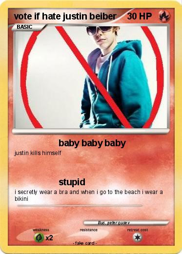 Pokemon vote if hate justin beiber