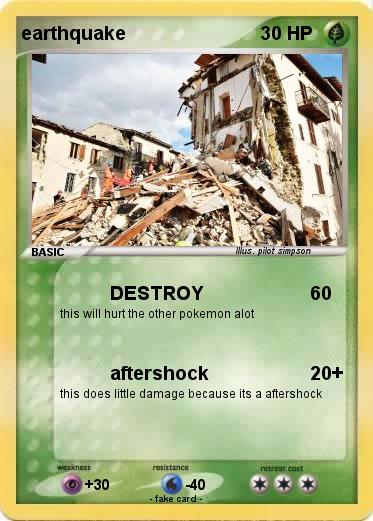 Pokemon earthquake