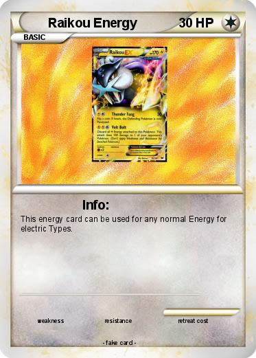 Pokemon Raikou Energy