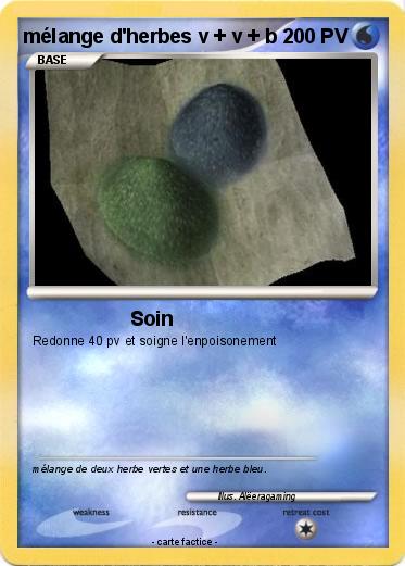 Pokemon mélange d'herbes v + v + b