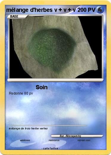 Pokemon mélange d'herbes v + v + v