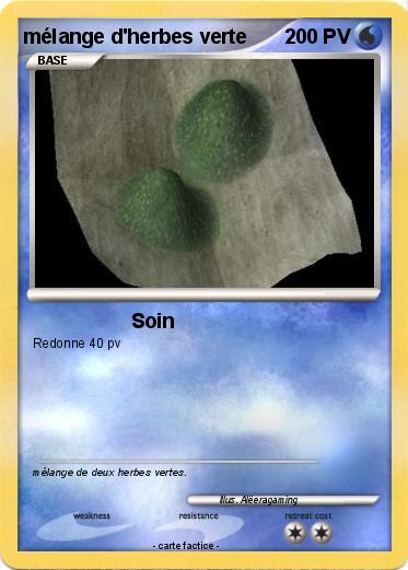 Pokemon mélange d'herbes verte