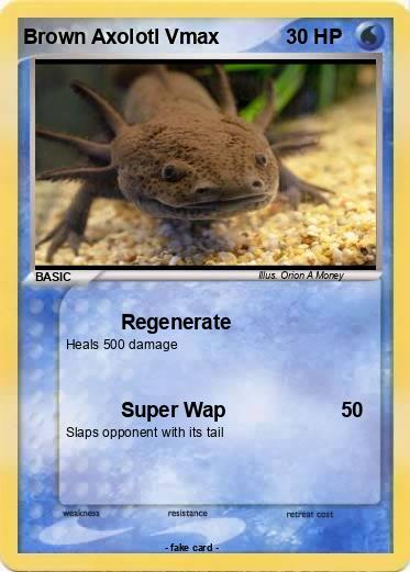 Pokemon Brown Axolotl Vmax
