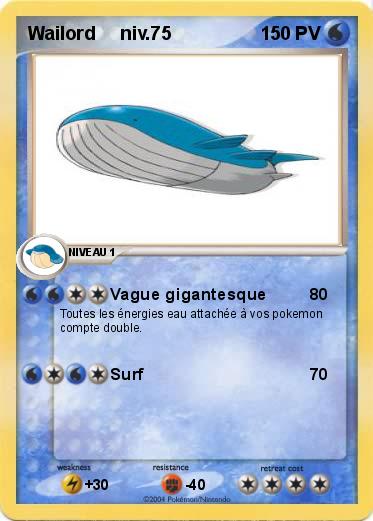 Pokemon Wailord     niv.75