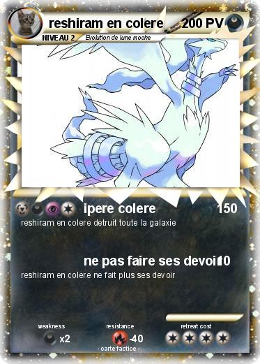 Pokemon reshiram en colere