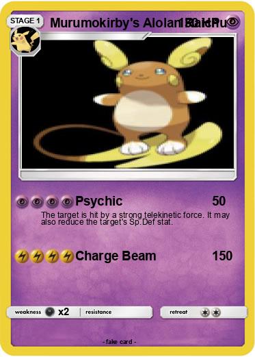 Pokemon Murumokirby's Alolan Raichu