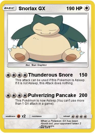 Pokemon Snorlax GX