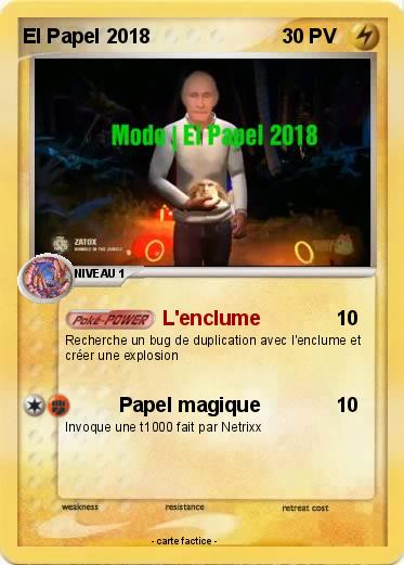 Pokemon El Papel 2018