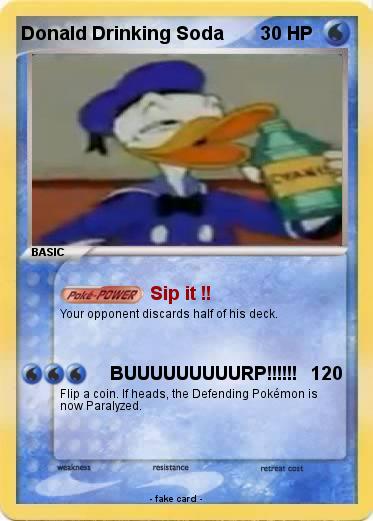 Pokemon Donald Drinking Soda