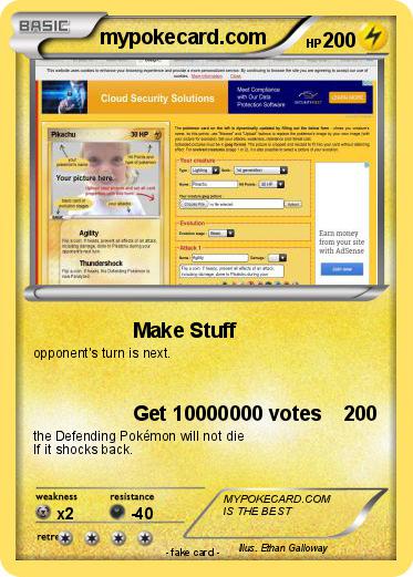 Pokemon mypokecard.com