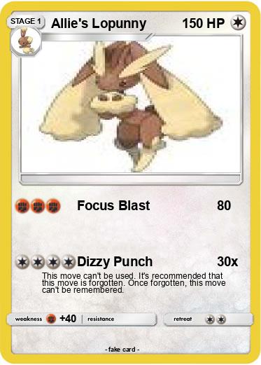 Pokemon Allie's Lopunny