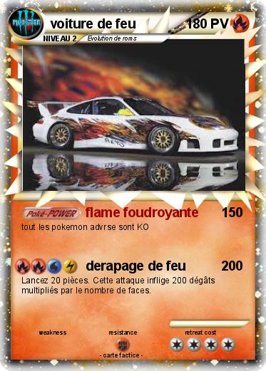 Pokemon voiture de feu