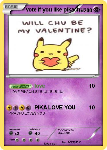 Pokemon vote if you like pikachu