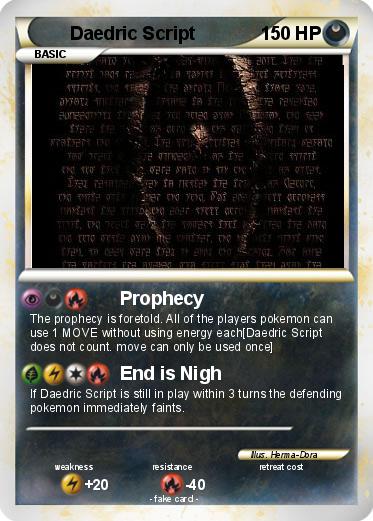 Pokemon Daedric Script