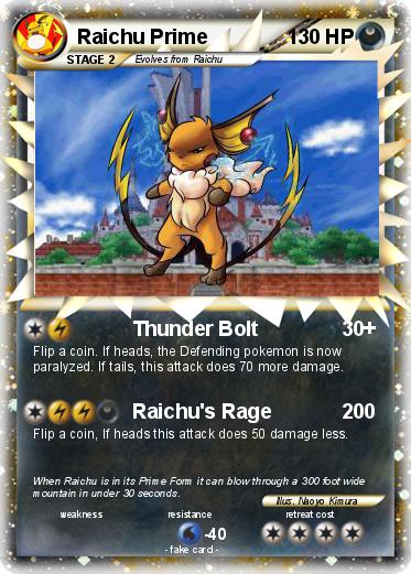 Pokemon Raichu Prime