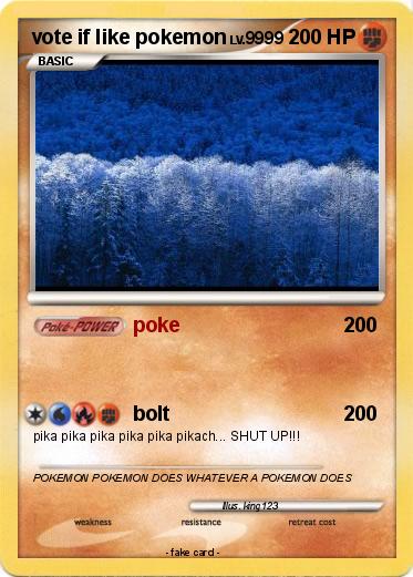 Pokemon vote if like pokemon
