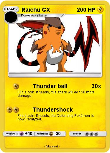 Pokemon Raichu GX