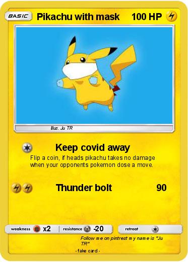 Pokemon Pikachu with mask