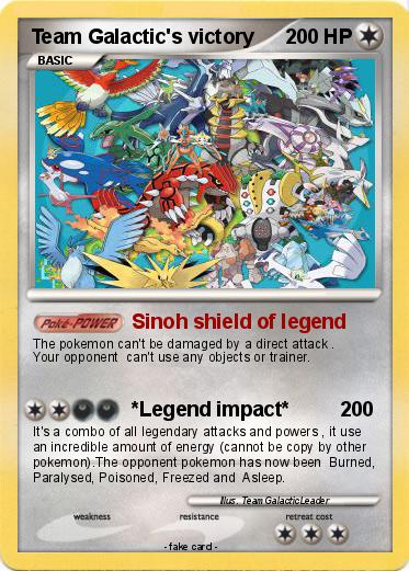 Pokemon Team Galactic's victory