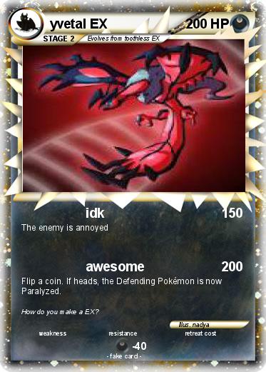 Pokemon yvetal EX