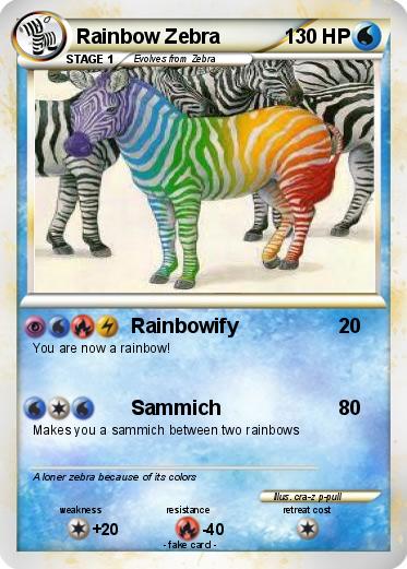 Pokemon Rainbow Zebra