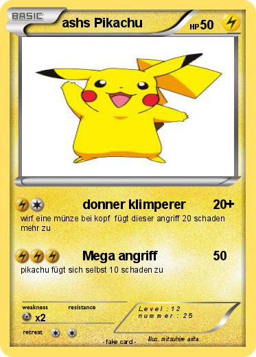 Pokemon ashs Pikachu