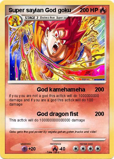 Pokemon Super sayian God goku
