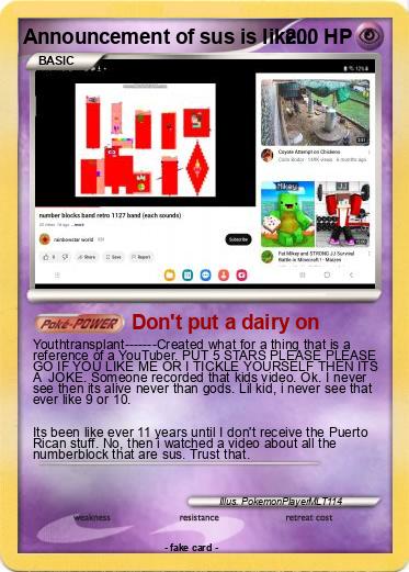 Pokemon Announcement of sus is like...