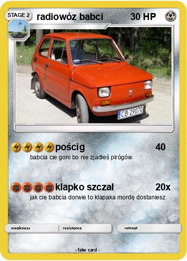 Pokemon radiowóz babci