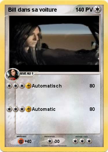 Pokemon Bill dans sa voiture