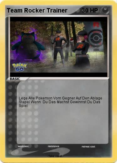 Pokemon Team Rocker Trainer