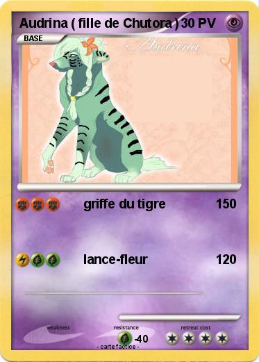 Pokemon Audrina ( fille de Chutora )