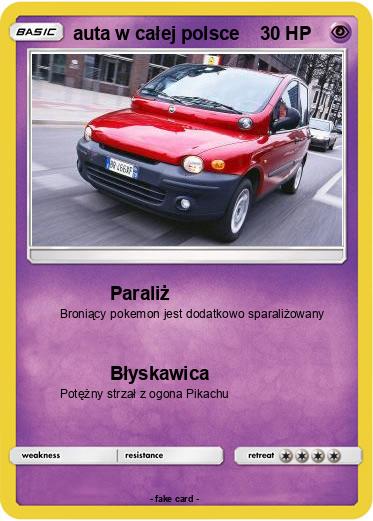 Pokemon auta w całej polsce