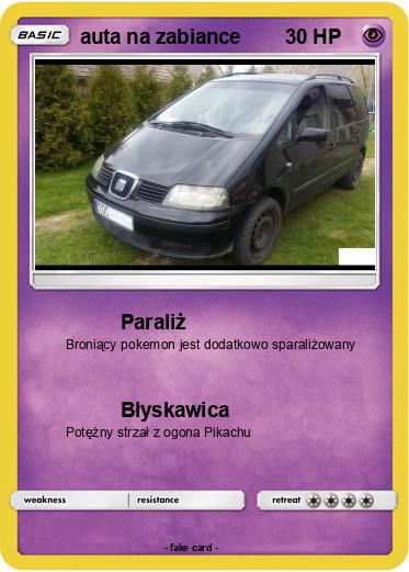 Pokemon auta na zabiance