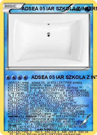 Pokemon ADSEA 05 IAR SZKOŁA Z INTERNATEM 3 IME POLSKA