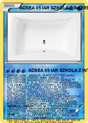 Pokemon ADSEA 05 IAR SZKOŁA Z INTERNATEM 3 IME POLSKA