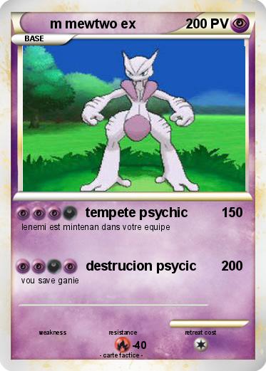 Pokemon m mewtwo ex