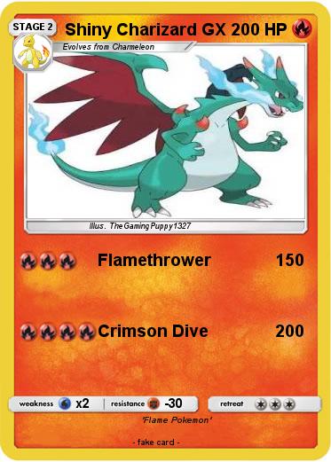 Pokemon Shiny Charizard GX