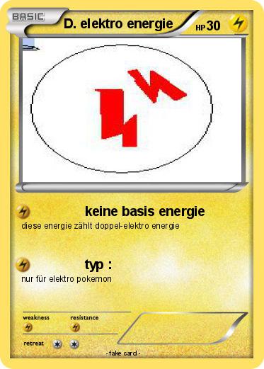 Pokemon D. elektro energie