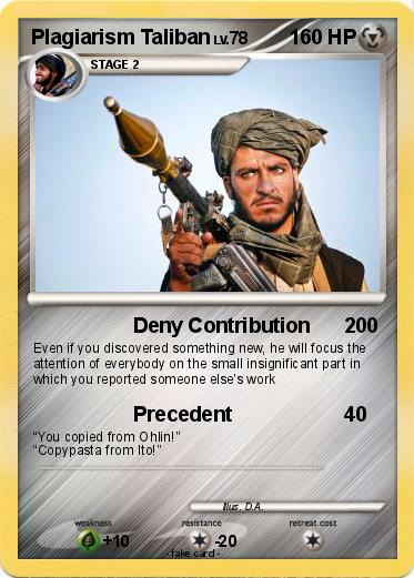 Pokemon Plagiarism Taliban