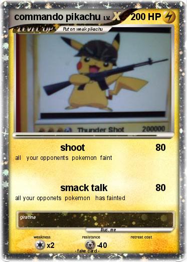 Pokemon commando pikachu