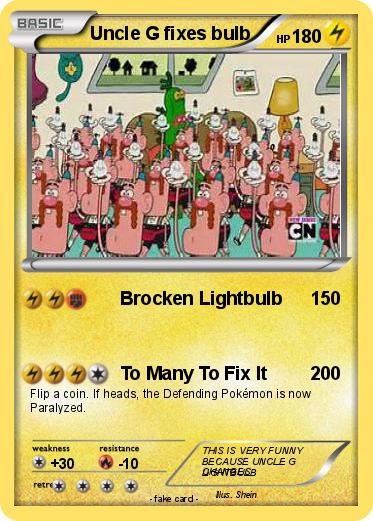 Pokemon Uncle G fixes bulb