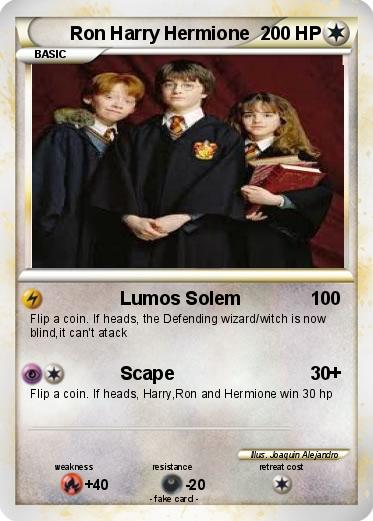 Pokemon Ron Harry Hermione