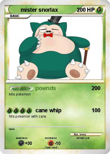 Pokemon mister snorlax