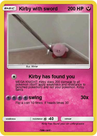 Pokemon Kirby with sword