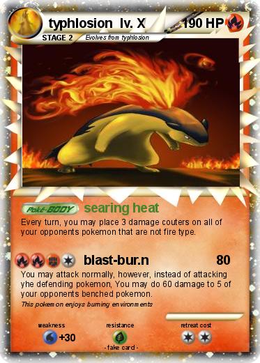 Pokemon typhlosion  lv. X