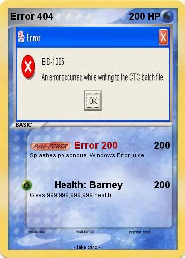 Pokemon Error 404