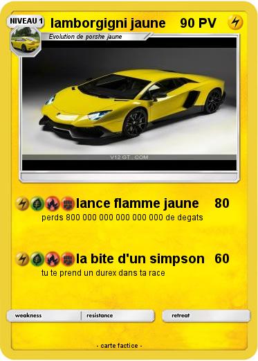 Pokemon lamborgigni jaune