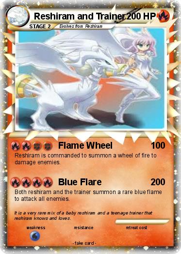 Pokemon Reshiram and Trainer