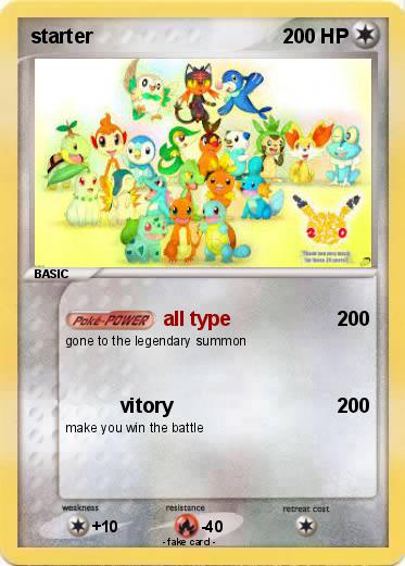 Pokemon starter